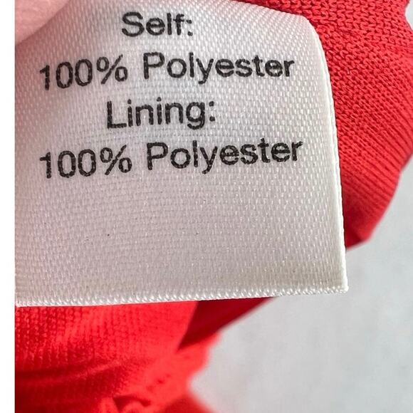 5/48 Release Pleat Red Mini Skirt Women’s SZ Med GUC Side Zip/Buttons Lined - Picture 4 of 11